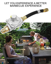 Barbecue Natural Gas Conversion Kit Regulator Fit for Kitchen-Aid 710-0003 720-0709 720-0709B for Gas Grill Conversion Replace 3030 CNG 4.0" & LP 10" with Hose 1/2" Male Flare Fitting - Grill Parts America