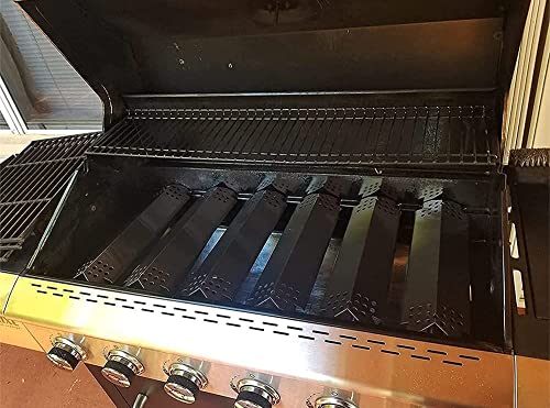 SafBbcue Heat Plates Flame Tamers for Nexgrill 720-0864 720-0864M Grills, for Home Depot Nexgrill 2 Burner Grill Heat Plate Grill Bunrners (Porcelain Steel) - Grill Parts America