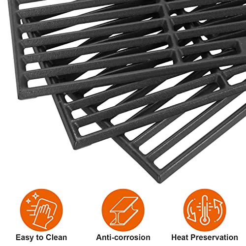 Cast Iron Grill Grates and Stainless Steel Grill Part Kit for Charbroil Performance 5 Burner Gas Grills 463275517 463243518 463243519, Heat Plates, Burners, Adjustable Crossover Tube, Ignition - Grill Parts America
