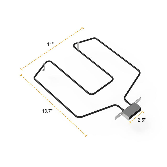 AJinTeby Electric Smoker Universal Replacement Part, 1500W Grill Heating Element with Adjustable Thermostat Cord Controller, Heating Element for Most Electric Smokers & Turkey Fryers - Grill Parts America