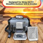 TOHONFOO 20 Pack Drip Pan Liners for Ninja OG701 Woodfire Outdoor Grill & Smoker - Compatible with Weber Genesis - Spirit - Q Series - Disposable Aluminum Foil Grease Tray Liners - Grill Parts America