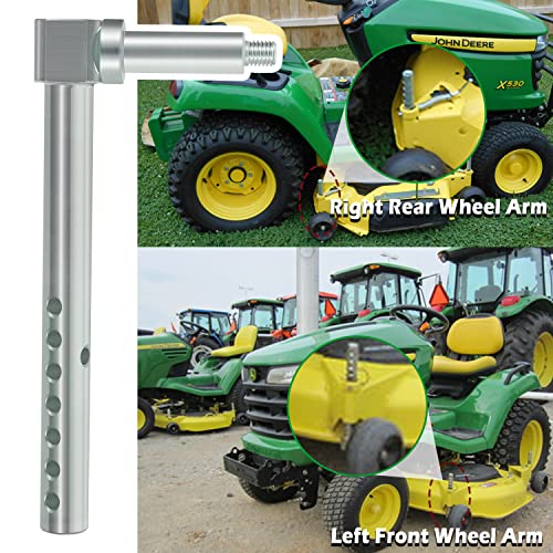 Camoo AM136328 Right Rear or Left Front Lawn Mower Deck Gauge Wheel Arms for John Deere X300 X320 X500 X324 X340 X360 X500 X520 X530 X534 X540 - Grill Parts America
