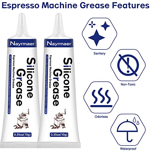 Espresso Machine Grease, 2 x 10g Silicone Grease Maintenance Kit for C ...