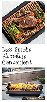 Gotham Steel Smokeless Indoor Grill, Nonstick Indoor Smokeless Grill with Ceramic Coating & Adjustable Heating, Indoor Grill Electric Smokeless with Dishwasher Safe Removable Grill Plate, Toxin Free - Grill Parts America