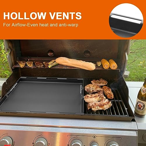 Upgrade Griddle Inserts and Grate for Weber Genesis II 400 Series Gas Grills, Flat Top Griddle Kit for Weber Genesis II E-410 S-410 E-435 S-440 and More, Replace for Weber 6789 Full-Size Griddle - Grill Parts America