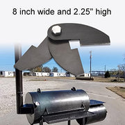 MWEDP 3-Pack Large Heavy Duty BBQ Smoker Hinge Compatible with Burn Shop BBQ Smoker Hinge Doors 8 x 2 1/4" Parts Weld On Heavy duty 3/16" plate steel (include bolt, nut and washers) - Grill Parts America