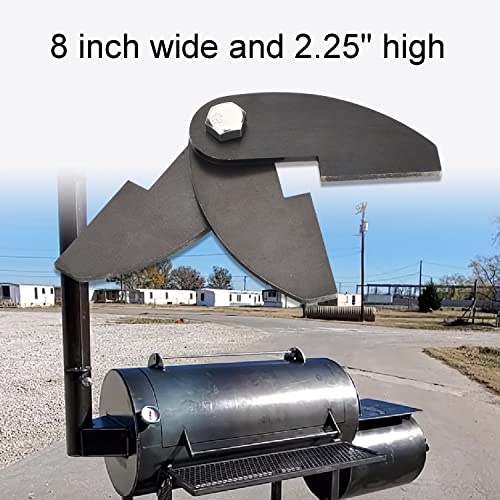 MWEDP 3-Pack Large Heavy Duty BBQ Smoker Hinge Compatible with Burn Shop BBQ Smoker Hinge Doors 8 x 2 1/4" Parts Weld On Heavy duty 3/16" plate steel (include bolt, nut and washers) - Grill Parts America