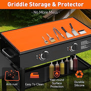 Wohbay Griddle Mat for Blackstone, 28" Food-Grade Silicone Mat for Griddle Surface, Blackstone Griddle Accessories, Griddle Outdoor Protector - Orange - Grill Parts America