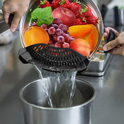 AUOON Clip On Strainer Silicone for All Pots and Pans, Pasta Strainer Clip on Food Strainer for Meat Vegetables Fruit Silicone Kitchen Colander - Grill Parts America