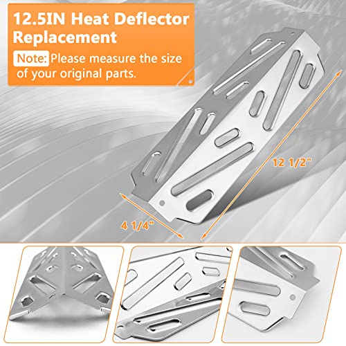 Hisencn 12.5'' Heat Deflector for Weber Genesis II 300 Series, Genesis II E-310/S-310, II E-315/S-315, II E-330, II E/S-335 Gas Grill, for Weber Genesis II Parts 66040, Stainless Steel, 3-Pack - Grill Parts America