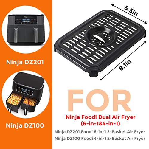 Air Fryer Replacement Parts for Ninja Foodi DualZone Air Fryers, 2 PCS Food Grade Air Fryer Accessories Grill Pan Plate Crisper Plate Rack Tray for Ninja DZ090 DZ201 DZ100 Air Fryer, Dishwasher Safe - Grill Parts America