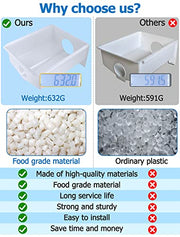 W10670845, WPW10670845 Refrigerator Ice Bucket Compatible with Whirlpool, Kenmore, kitchenaid, Amana Refrigerators, etc. Part Number: 2196091, 1115342, 1115372, 2152701, 2152702, etc. - Grill Parts America