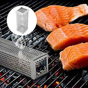 Liyeehao Pellet Smoker Tube, Stainless Steel BBQ Wood Pellet Tube Smoker Square BBQ Grill Smoker Tube Tools Outdoor Barbecue Accessory for Grilled Foods - Grill Parts America