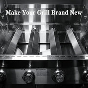 Hisencn Grill Replacement Part for Kitchen Aid 720-0745B, Nexgrill 720-0733, Jenn-Air 720-0709, 720-0336B, 720-0336C, Stainless Steel Heat Plate Tent Shield Plate Burner Cover - Grill Parts America