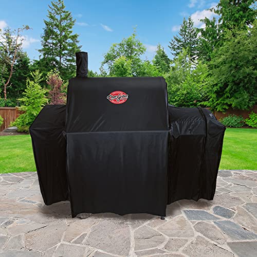 Char-Griller 5555 Grill Cover, Fits Models: 3018, 2121, 2222, 2828, 2727, 2929, 1224, E1224, 1329, 1334, Black - Grill Parts America