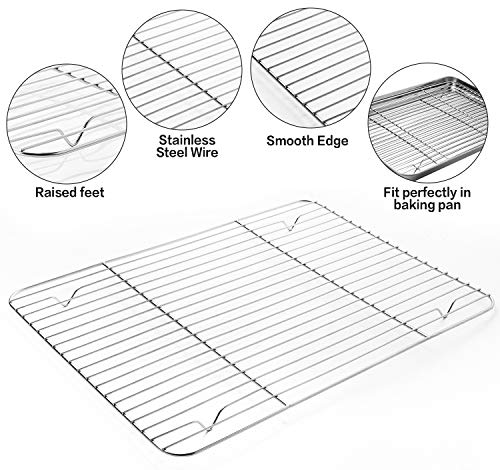 M MCIRCO Baking Sheet Tray Cooling Rack with Baking Mat - Thumbnail 2