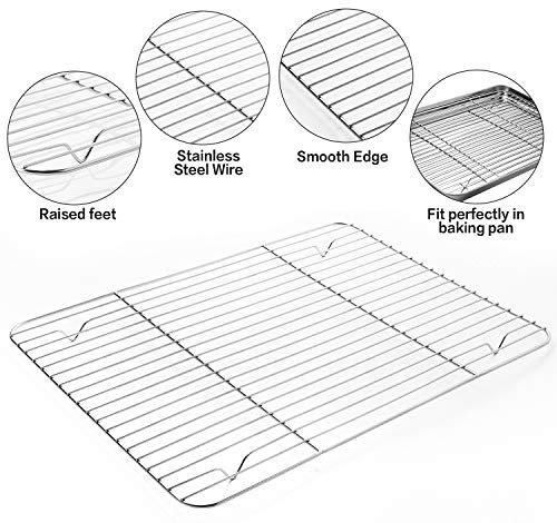 Moocorvic Stainless Steel Cookie Sheet And Cooling Shelves, NonToxic Baking  Sheet 