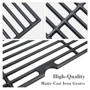 Hisencn Cast Iron Cooking Grates for Dyna glo DGH485CRP DGH450CRP DGH474CRP DGB495SDP DGH483CRP 5-Burner Propane Gas Grill Grid Replacement Parts 3-Packs - Grill Parts America