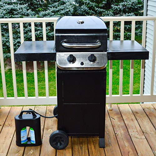 Flame King YSN1LBPB ProBoost Dual 1LB Propane Tank Carrier QCC Outlet, Black - Grill Parts America