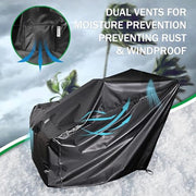 IC ICLOVER Snow Blower Cover, Universal fit Two Stage Snow Thrower Cover, Heavy Duty 600D Polyester Fabric Waterproof, Sun UV Dust Snow Proof, with Drawstring & Windproof Buckles, Outdoor Protection - Grill Parts America