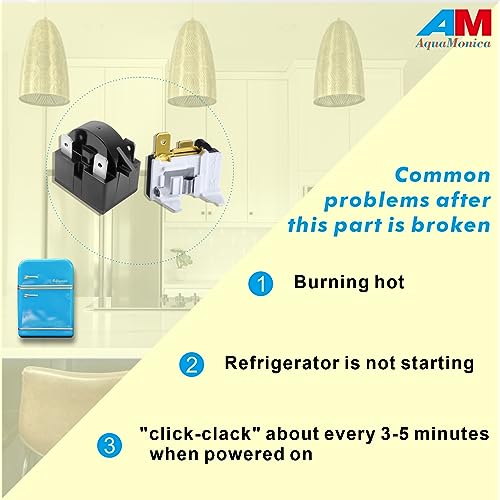 4.7 Ohm Compressor Start Relay 2PCS PTC Refrigerator Starter Relay - 4.7 Ohm 3 Pin Compressor Start Relay Replacement Chest Freezer Starter Relay 4.7 Ohm Compressor Start Relay 2PCS PTC Refrigerator Starter Relay - 4.7 Ohm 3 Pin Compressor Start Relay Replacement Chest Freezer Starter Relay