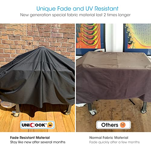 Unicook Griddle Cover, Compatible for Blackstone 36 Inch Grill, Camp Chef and More, Flat Top Grill Cover with Sealed Seam, Heavy Duty Waterproof Cooking Station Griddle Cover, Includes Support Pole - Grill Parts America