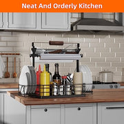 Grill Caddy BBQ Caddy with Paper Towel Holder Kitchen Organization Outdoor Camping Condiment Picnic Accessories Storage Organizer Easy to Disassemble Rv Barbecue Utensil Holder Upgraded Version - Grill Parts America