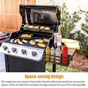 RUSFOL Upgraded Stainless Steel Griddle Caddy for Char-Broil Gas Griddles, with an Allen Key, Space Saving BBQ Accessories Storage Box, Free from Drill Hole&Easy to Install - Grill Parts America