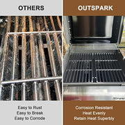 Outspark 7637 Cooking Grate Replacement Parts for Weber Spirit E-210 E-215 E-220 S-210 S-215 Series Gas Grill.17.5 Cast Iron Grill Grid Grate for Spirit II E-210 II E-220 44010001 64815 67022,2 Pack - Grill Parts America