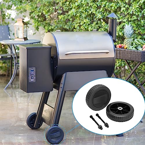 BBQration Grill Wheel Replacement Parts for Traeger Pro Series 22 & 34, Pro 575, Pro 780, Eastwood 22 & 34, Bronson 20, KIT0138 Replacement Wheel for Traeger Stationary Wheel, Black - Grill Parts America