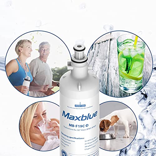 Maxblue RPWFE (with CHIP) NSF 401 Certified Refrigerator Water Filter, Replacement for GE® RPWFE, RPWF, WSG-4, WF277, GFE28GMKES, PFE28KBLTS, GFD28GSLSS, PWE23KSKSS, GYE22HMKES, DFE28JSKSS - Grill Parts America