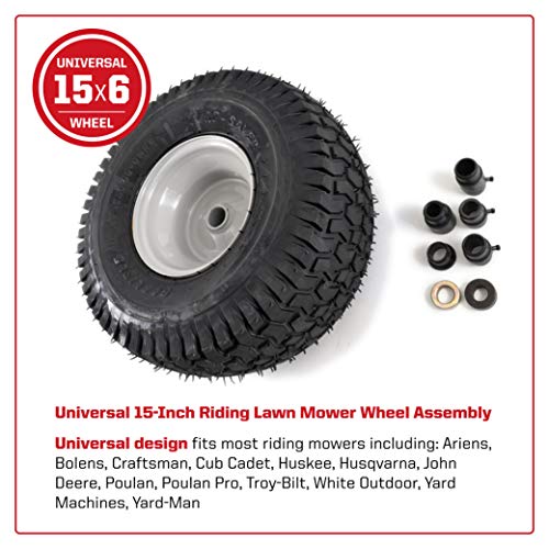 Arnold (490-325-0012) Lawn Mower Front Wheel-15-Inch Universal Fit, 15" - Grill Parts America