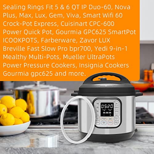 2 Pcs Pot Sealing Ring Silicone Pressure Cooker's Fit 6 5 Qt