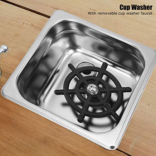 Automatic Cup Washer, G1/2 Stainless Steel Glass Cleaning Rinser, Suitable for Bars, Pubs, Restaurants, Hotels, Coffee Shops(#1) - Kitchen Parts America
