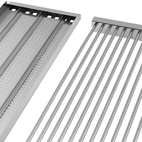 BQMAX 18 7/16" Grill Parts for Charbroil Tru-Infrared 463270613 463270612 463270614 463246910 463270610 463243911 463243812 466247110 463270611, Stamped Stainless Steel Emitter and Cooking Grid - Grill Parts America