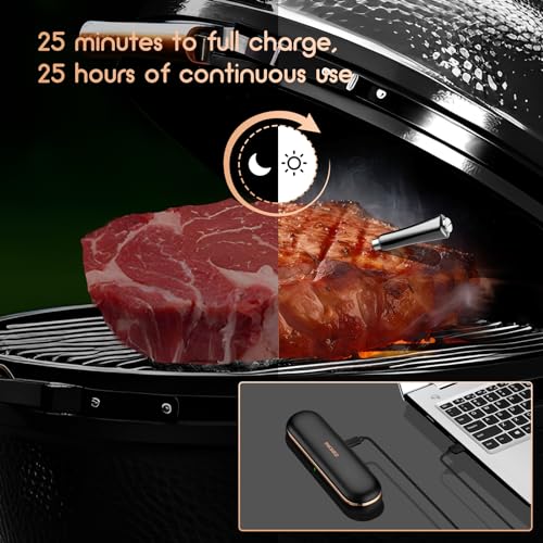 INKBIRD Wireless Meat Thermometer INT-11P-B, Bluetooth Meat Thermometer for Grilling and Smoking, IP 67 Waterproof Wireless Meat Probe for BBQ Oven Grill Smoker Cooking Thermometer Gifts for Man - Grill Parts America