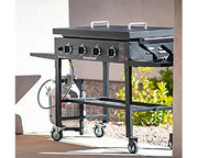Blackstone 5004 Hard Top Lid with Handle-Outdoor Cover Powder Coated Steel Lightweight Durable Perfect Accessories to Protect Fits 36” Front or Rear Grease Griddle, 36 Inch, Black - Grill Parts America