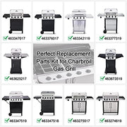 Grill Replacement Parts for Charbroil 463347017 463361017 463277017 463673017 463376217 463342119 463376018P2 Gas Grill, Stainless Steel Heat Plate Tend Crossover Tubes Grill Burner for Charbroil - Grill Parts America