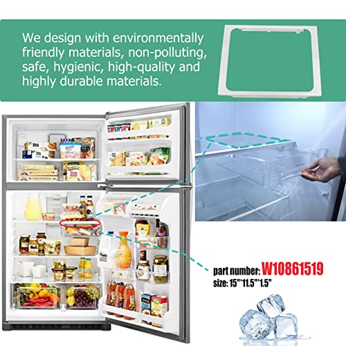 W10861519, W10628698 Deli Drawer Hanger, Meat Drawer Shelf Compatible with whirlpool Refrigerator WRT311/WRT318/WRT148/WRT511 Some models (not all) Part Number: AP5999492, 4382323, PS11731608 - Grill Parts America