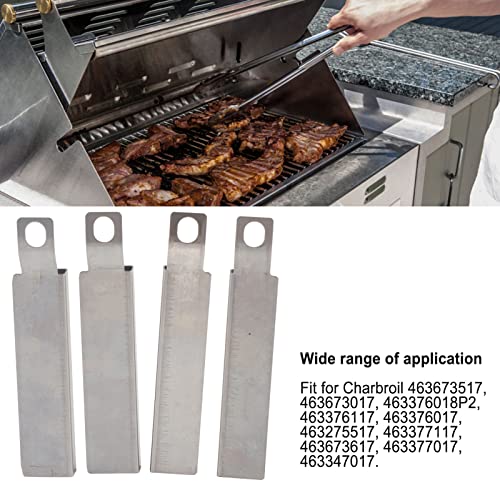CHEOTIME Gas Grill Crossover Tube Channel BBQ Parts, 4 Set Adjustable Stainless Steel Burners Replacement Fit, for Select Gas Grill Models by Charbroil 463673517 - Grill Parts America