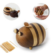 Toothpicks Holder Dispenser Wooden Gifts Bee Decor Cute Gifts Home Office Desk Decor Accessories Birthday Gifts for Mom for Friends Holds Toothpicks 150 Pcs - Grill Parts America