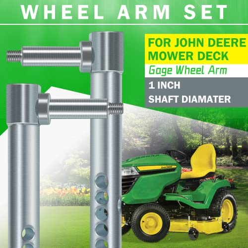 Yoursme AM131288 AM131289 Front and Rear Mower Deck Gage Wheel Arm for John Deere Mower Decks 48C 54C and 62C Diameter 1” - Grill Parts America