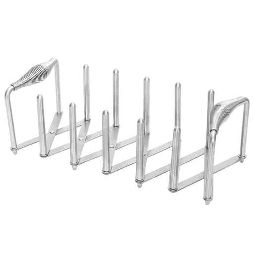 Roast Rib Holder for Kamado Joe Junior Grill, Stainless Steel Telescopic Rib Rack Holds up to 6 Full Racks of Ribs for Smoking for Minimax Big Green Egg - Grill Parts America