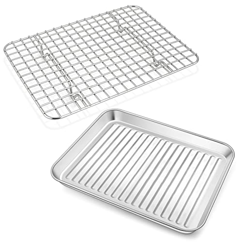 9 Inch Toaster Oven Pan with Rack - Kitchen Parts America