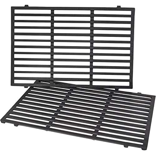 X Home 7638 Grill Grates Replacement for Weber Spirit 300 Series, E-310 E-330, Genesis Silver/Gold B & C Grill Replacement Parts, Cast Iron, 17.5 x 11.9 Inch, 2-Pack - Grill Parts America