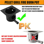 CVLOPWE Black Porcelain-Enameled Fire Burn Pot and Hot Rod Ignitor Kit Replacement Parts for Traeger and Pit Boss Pellet Grill - Grill Parts America