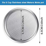 Boao Moka Express Replacement Funnel Kits, 3 Packs Replacement Gasket Seals, 1 Stainless Steel Replacement Funnel with 1 Pack Stainless Filter Replacement(6-Cup) - Grill Parts America