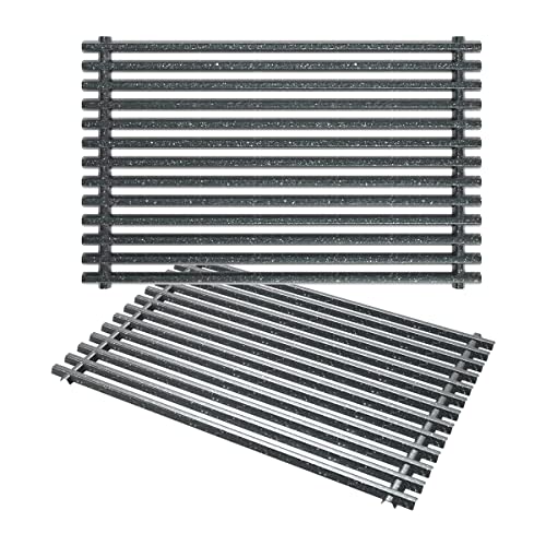 SafBbcue 7525 Porcelain Steel Cooking Grates Replacement for Weber E-310 E-320 S-310 Spirit II E-310 SP320 Spirit 700 Series Genesis Silver/Gold B/C 45010001 46510001 7526 7638 7639 - Grill Parts America