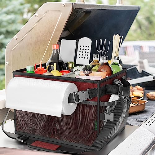 FANGSUN Grill Caddy, BBQ Caddy with Paper Towel Holder, Picnic