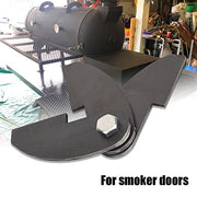 MWEDP 3-Pack Large Heavy Duty BBQ Smoker Hinge Compatible with Burn Shop BBQ Smoker Hinge Doors 8 x 2 1/4" Parts Weld On Heavy duty 3/16" plate steel (include bolt, nut and washers) - Grill Parts America